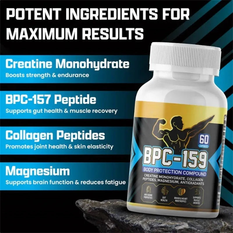 Body energy supplement capsules in single bottle packaging with standardised formulation