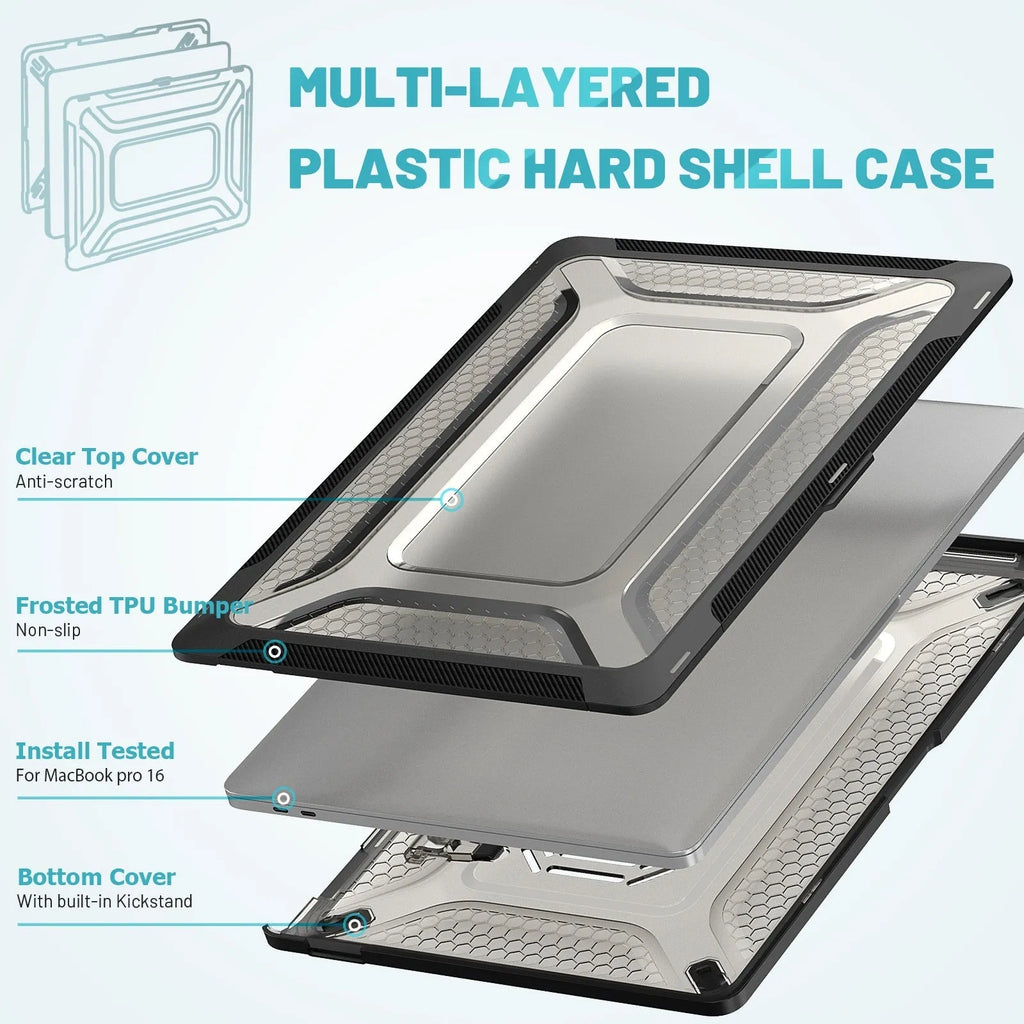 MacBook protective case shell in four colour options for Air and Pro laptop models
