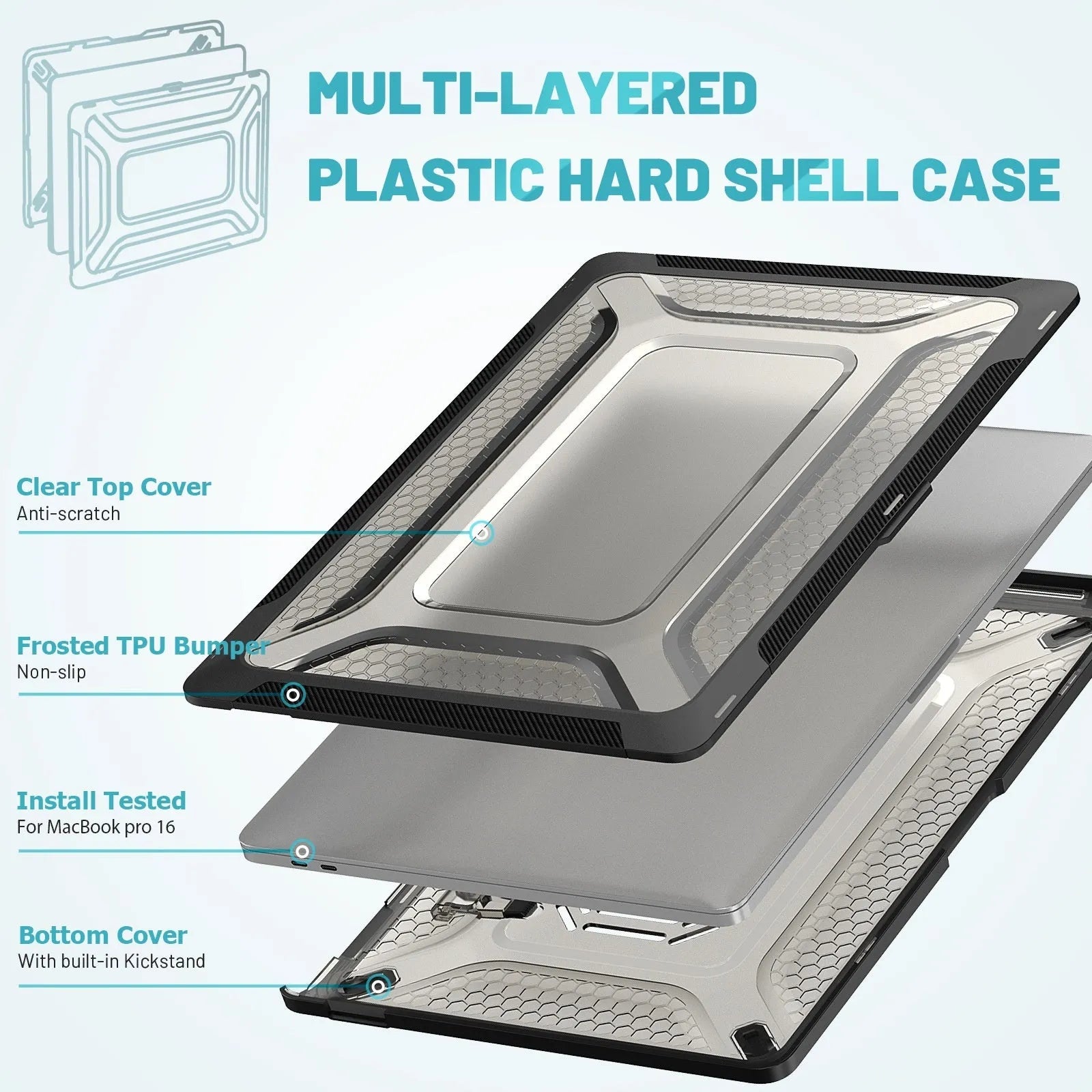 MacBook protective case shell in four colour options for Air and Pro laptop models