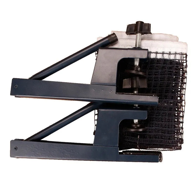 Table tennis post with universal large clip for indoor open grid tables
