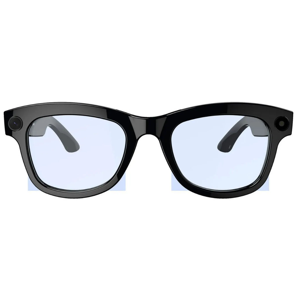 AI translation video glasses with HD camera in black or transparent lens options