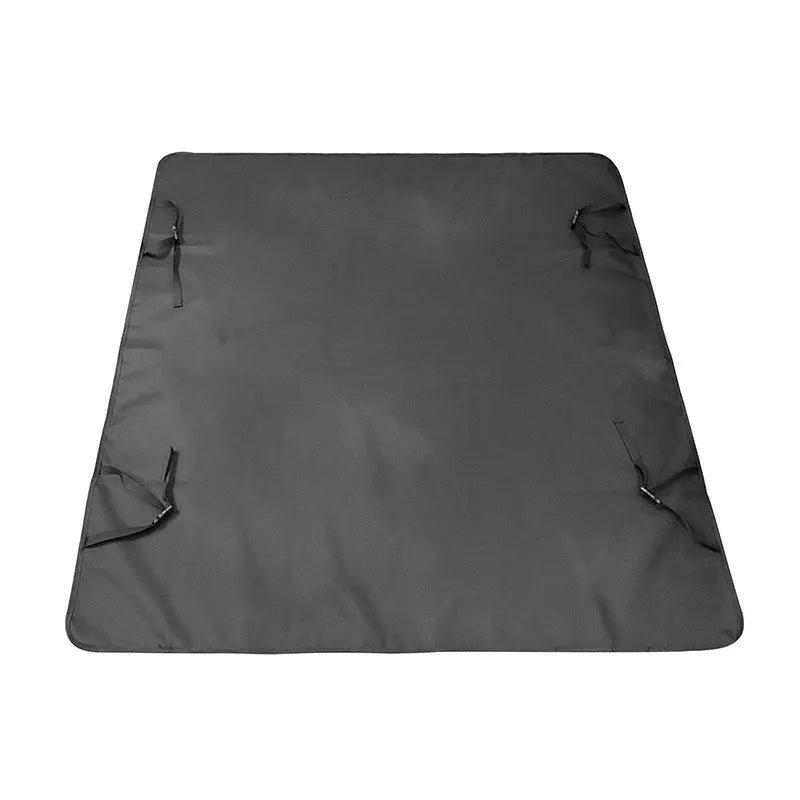 Car rear seat pet mat with water resistant isolation padding in dog bone print design