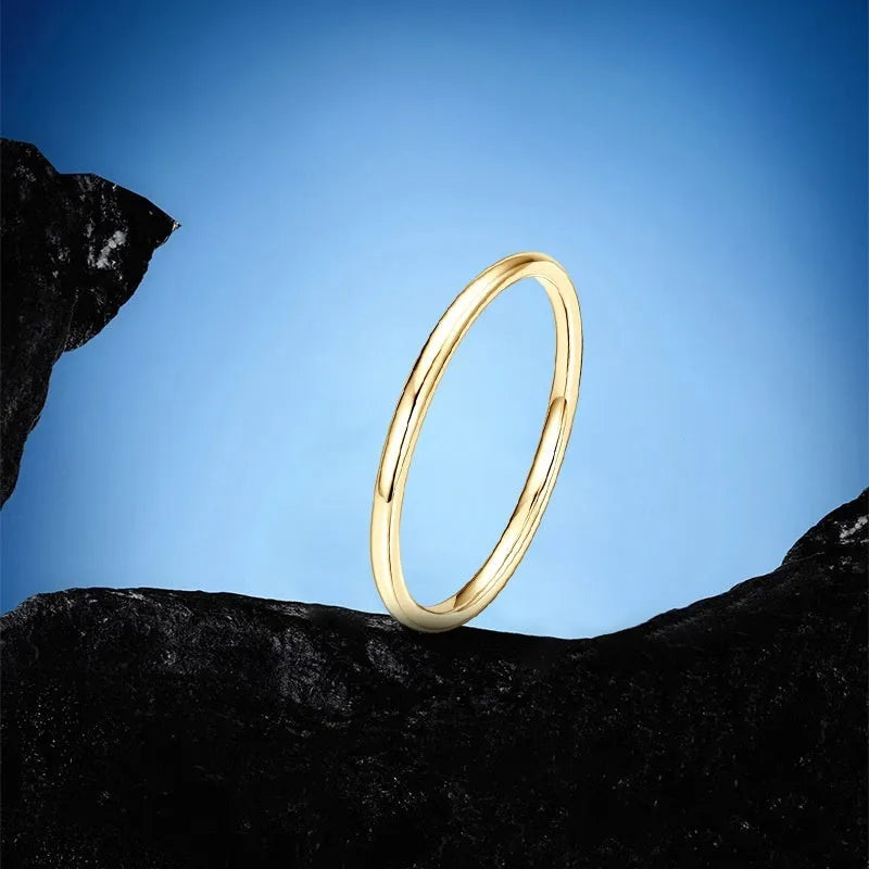 Geometric round bracelet ring in sterling silver, gold, or platinum plating on size chart