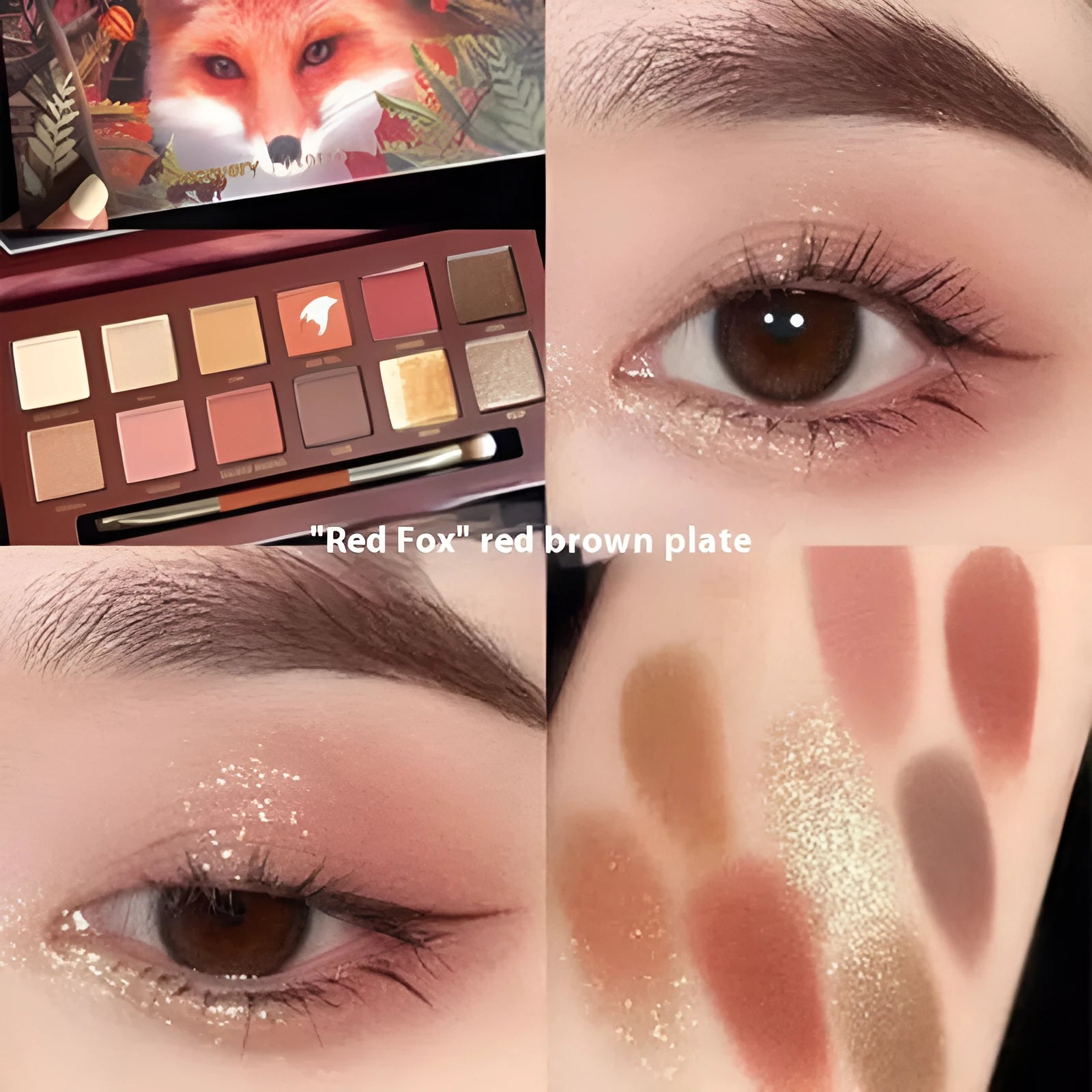 Explorer twelve-color animal themed eye shadow palette showing multiple plates
