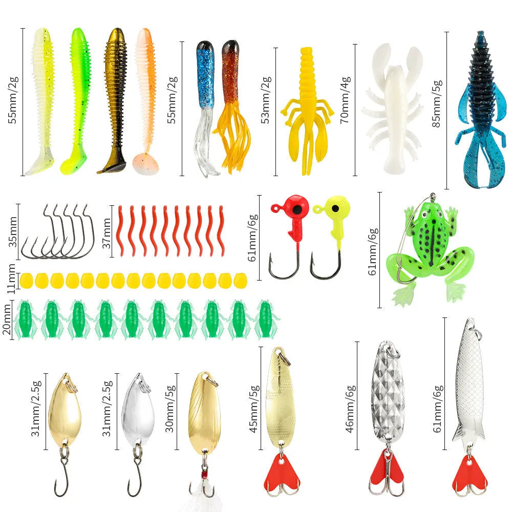 Metal Christmas Mino Bog themed 24-piece blind box fishing set in 01 style colour.