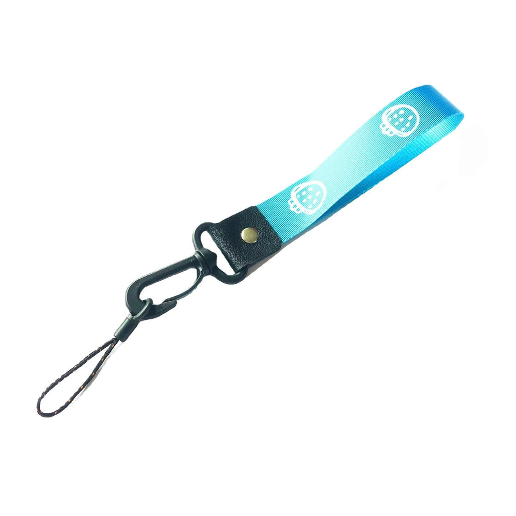 25cm wide short mobile phone lanyard with 2-in-1 hooks, printed polyester ID card wrist strap in mixed colours