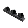 Black ABS instrument stand for 52mm gauges with three mounting holes in right drive configuration