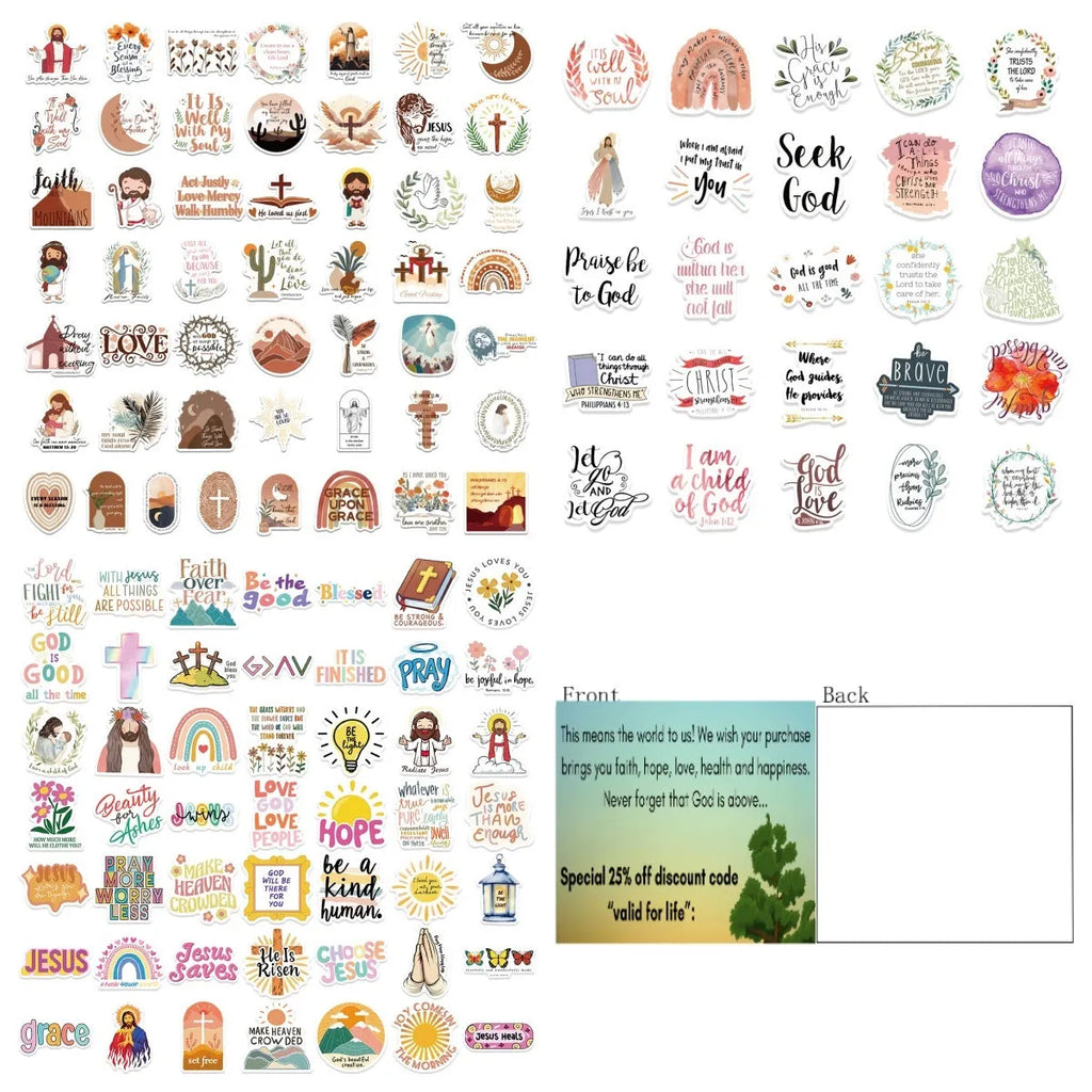 Pack of 50 colourful graffiti stickers with random printed patterns for wall decoration