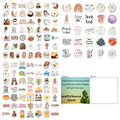 Pack of 50 colourful graffiti stickers with random printed patterns for wall decoration