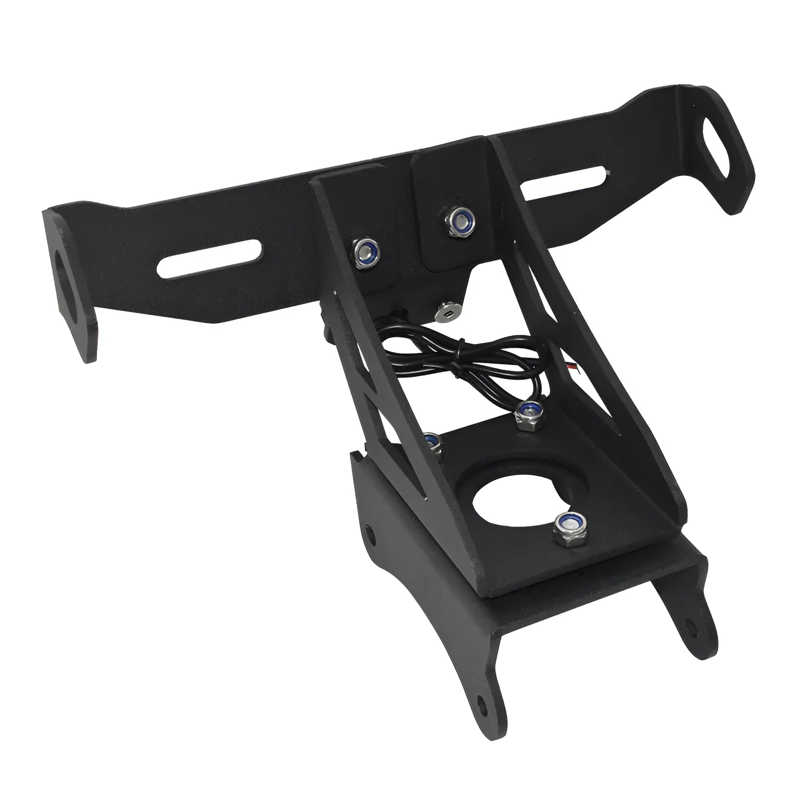 Black aluminium alloy Honda motorcycle rear license plate bracket with short tail design