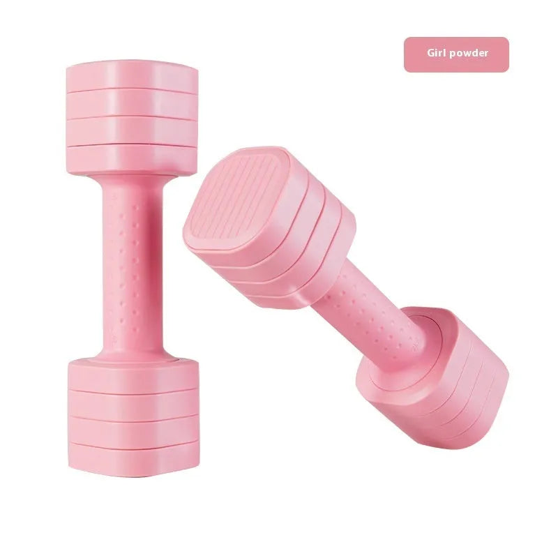 Women's adjustable 5lb dumbbells in four colours with detachable ABS plastic construction