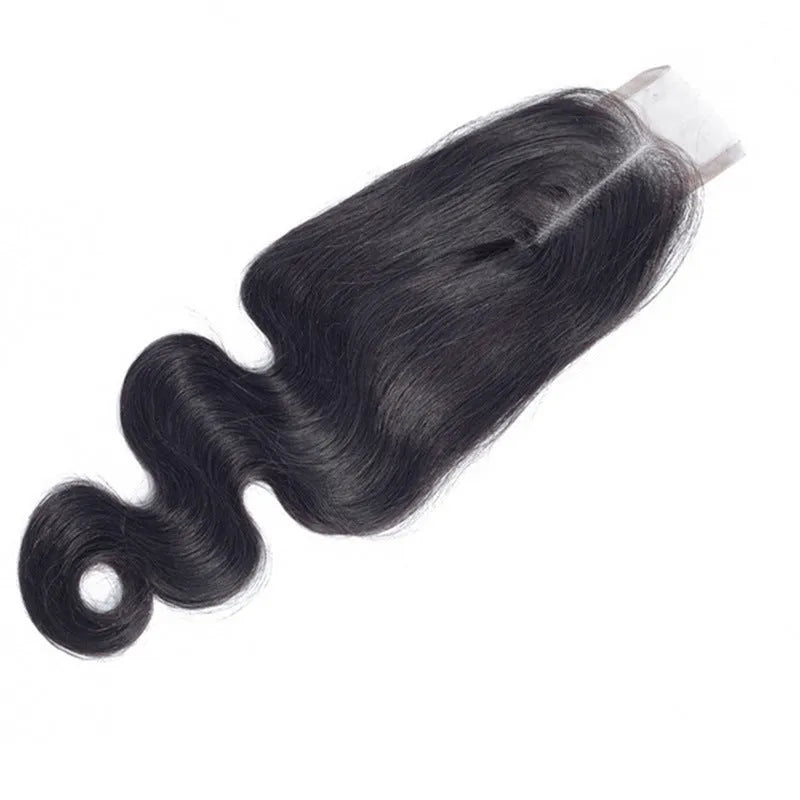 Straight natural colour human hair wig for women shown in long length