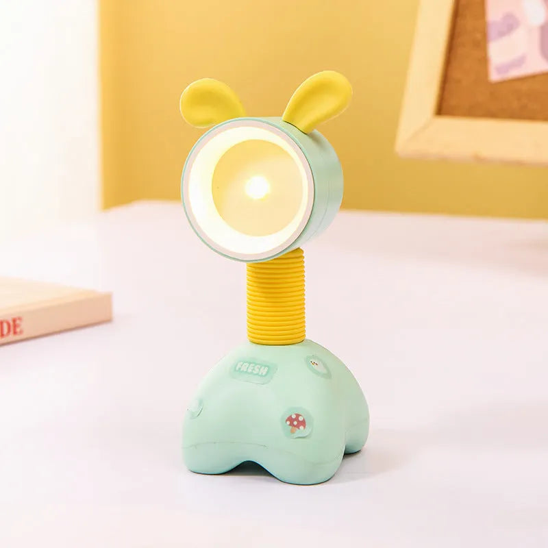 DIY magnetic cartoon night lamp with adjustable base and battery power