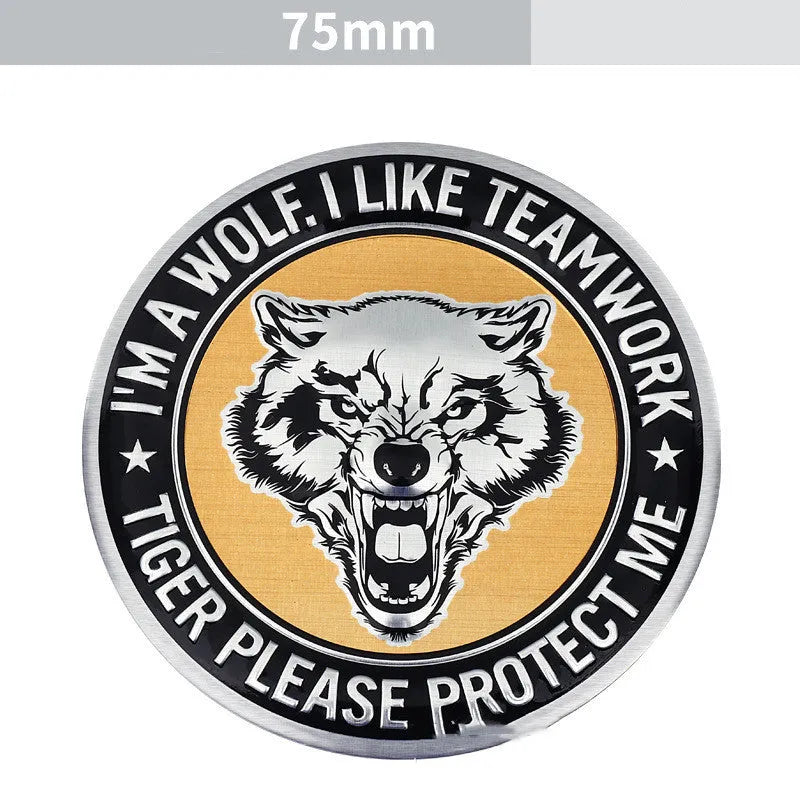 Aluminium car body sticker with animal motif designs for vehicle modification