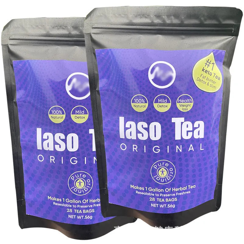 Single bag of sugar-free Instant Slimming Tea with cold soaking technology labelling