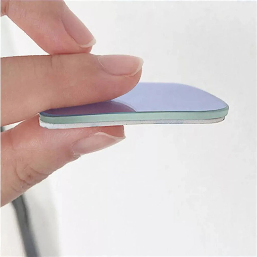 White glass car rearview mirror with 360-degree adjustable rotation for blind spot reduction