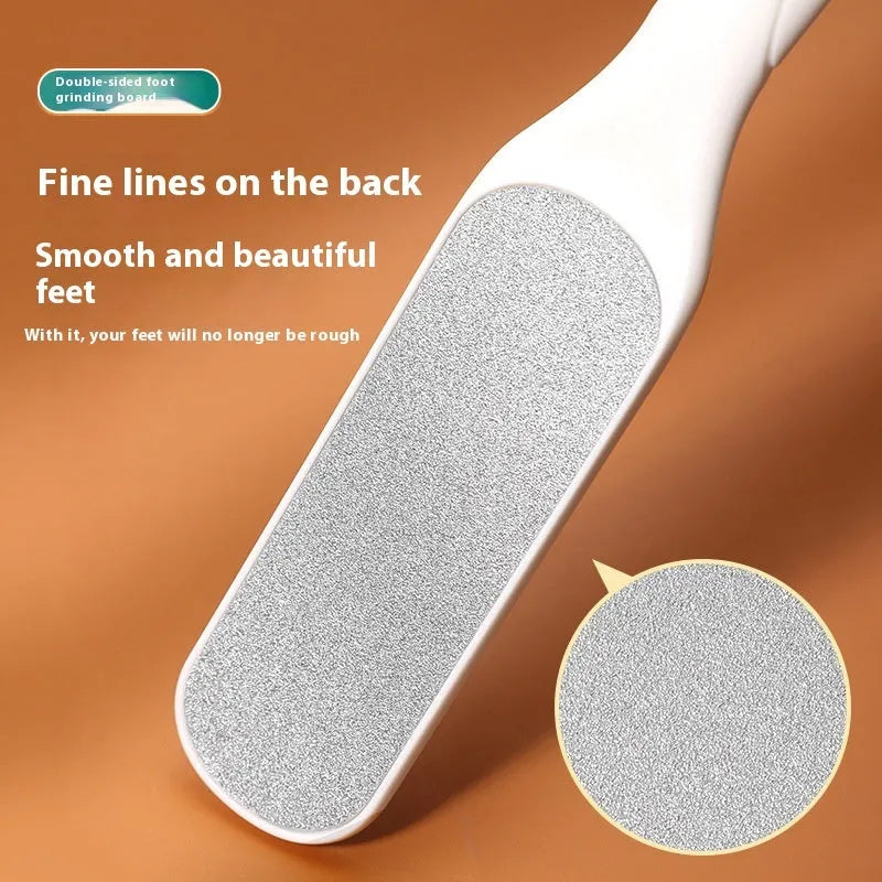 Double-sided stainless steel foot grinder for manual callus removal and foot repair
