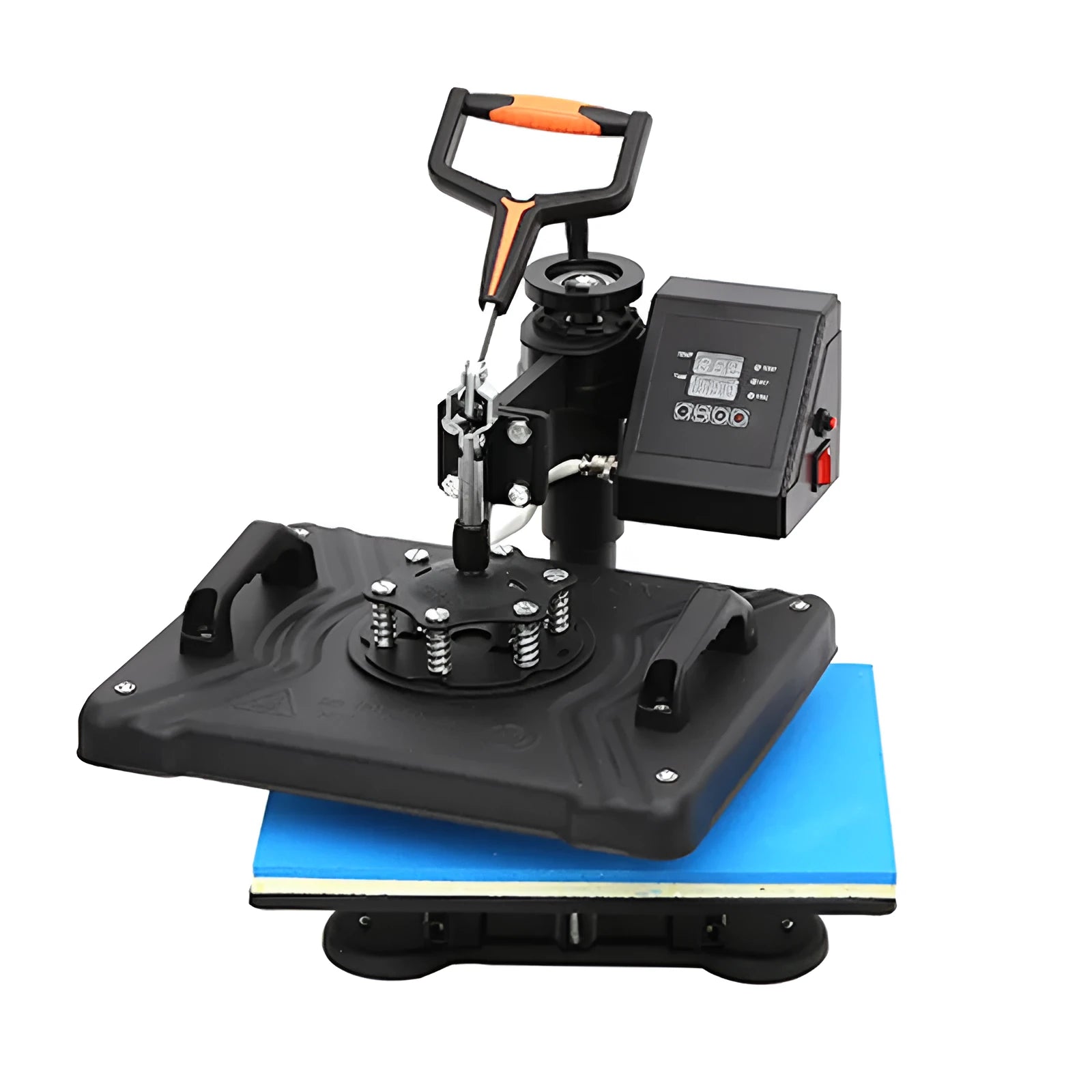 Black thermal transfer printing machine for T-shirts and fabric plates with 1250W motor