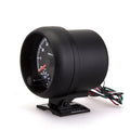 Black automotive tachometer with blue-lit dial showing RPM scale up to 8000