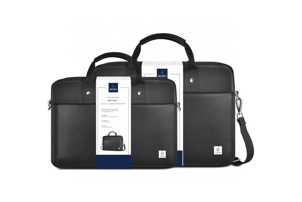 Black multi-pocket Oxford cloth laptop backpack showing organisers and lock, sized for 14-inch or 15.6-inch laptops.