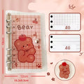 A6 student coil notebook with decorative cover showing 80 sheets of paper and six-hole binder compatibility