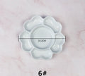 White ceramic painting palette with plum blossom design for watercolour acrylic oil paints