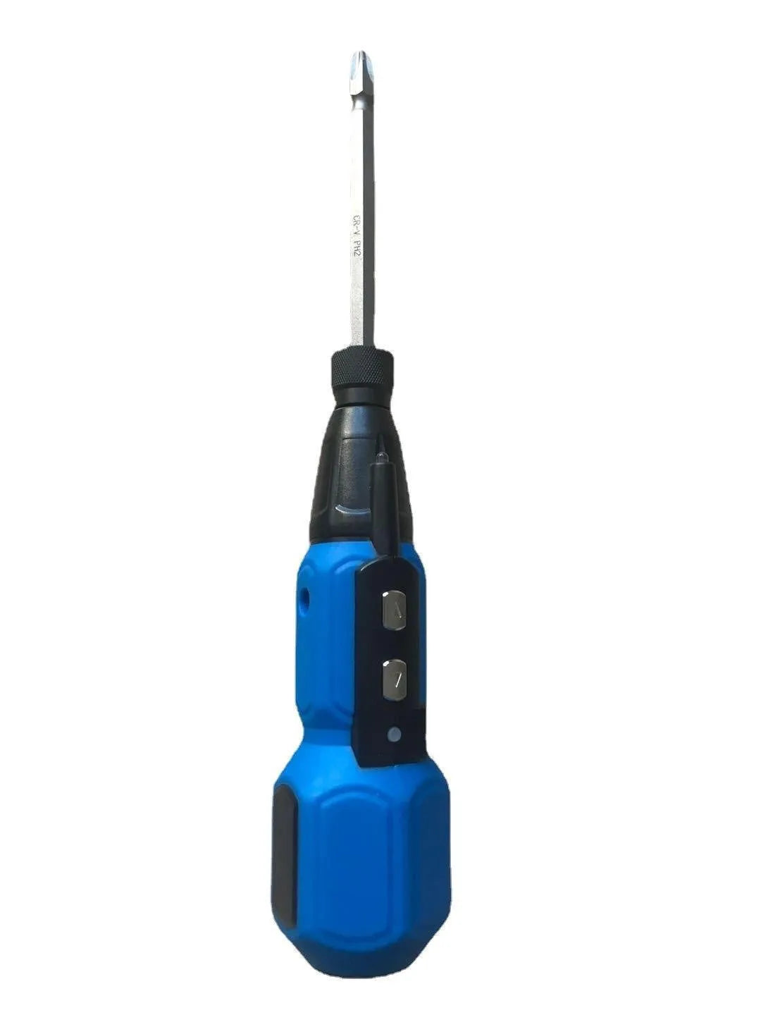 Black and blue alloy steel straight handle 36V electric screwdriver with rechargeable battery