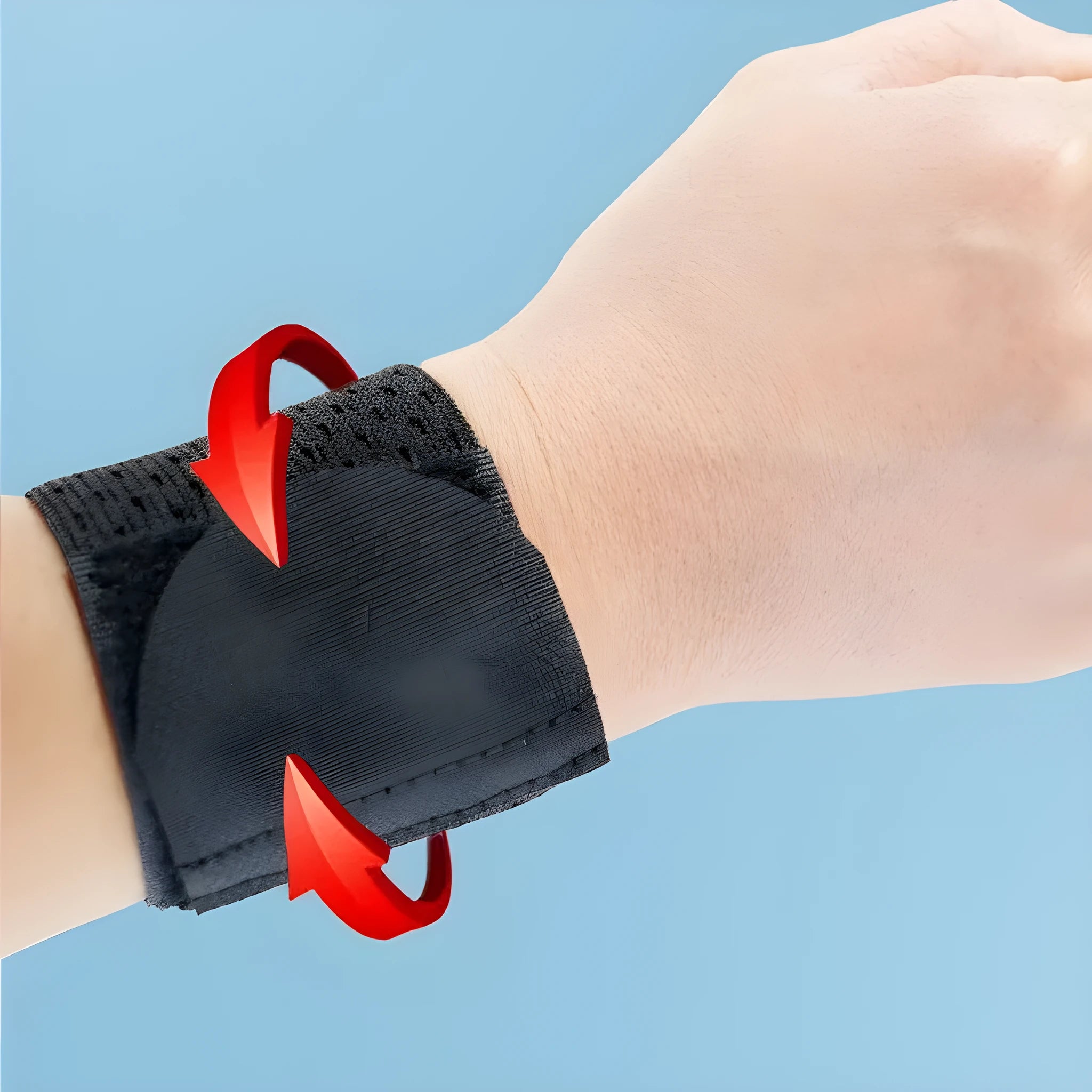 High elasticity athletic wristguard for sport and gym wrist protection in black, grey, or pink