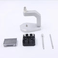 Silver tool steel press strap removal tool for watches and jewellery with metric blades.