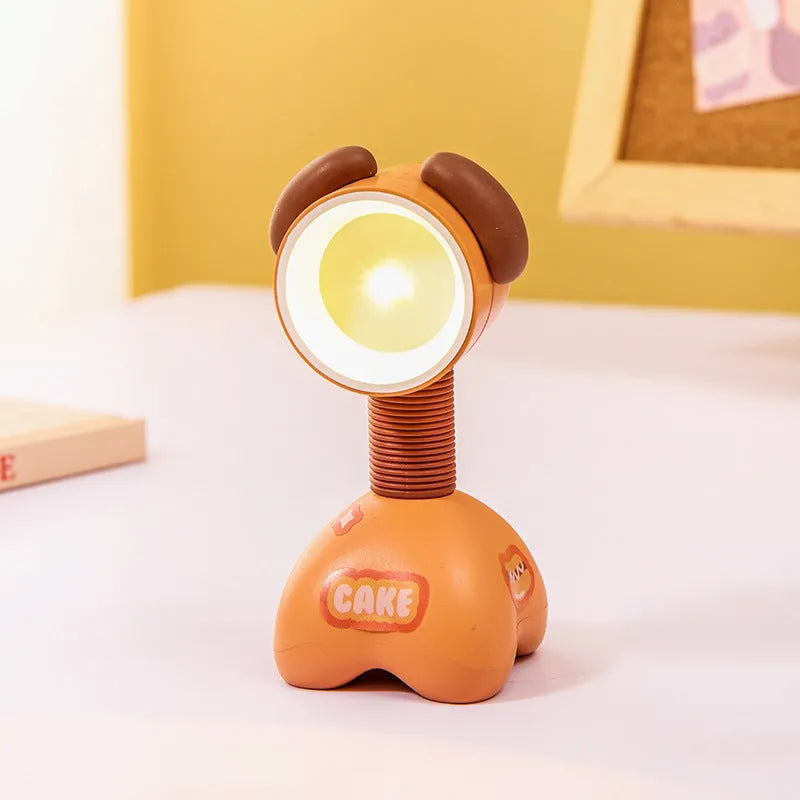 DIY magnetic cartoon night lamp with adjustable base and battery power