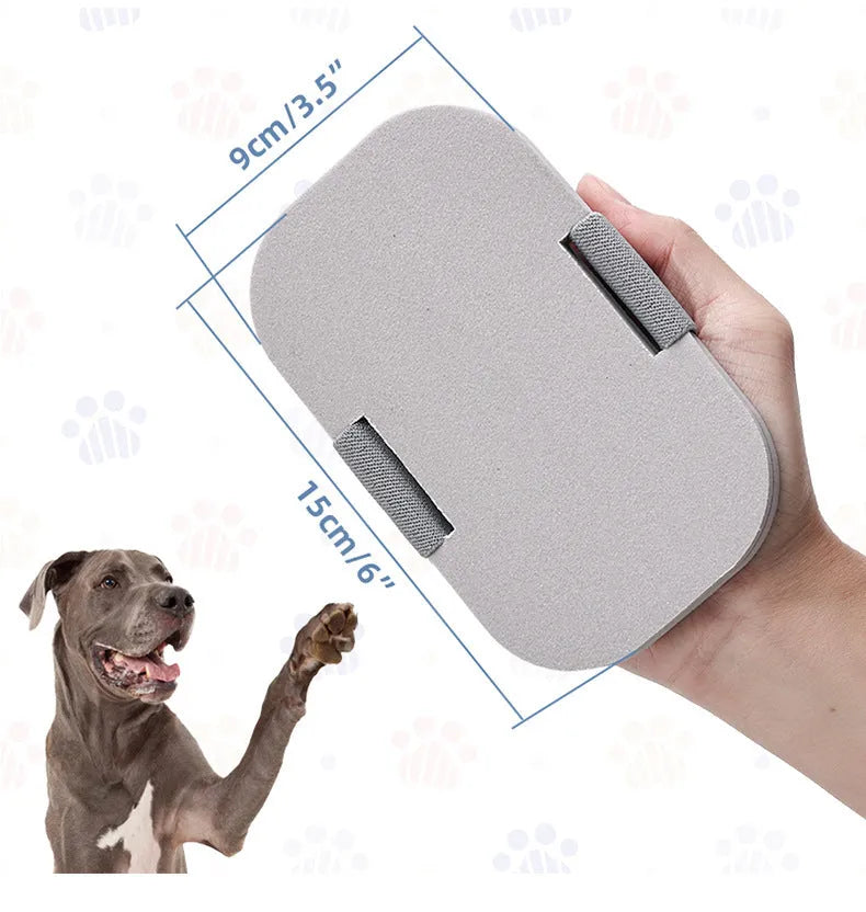 Grey detachable dog nail file with claw grinder and scraper for cats and dogs, EVA polyester, 16cm x 14cm