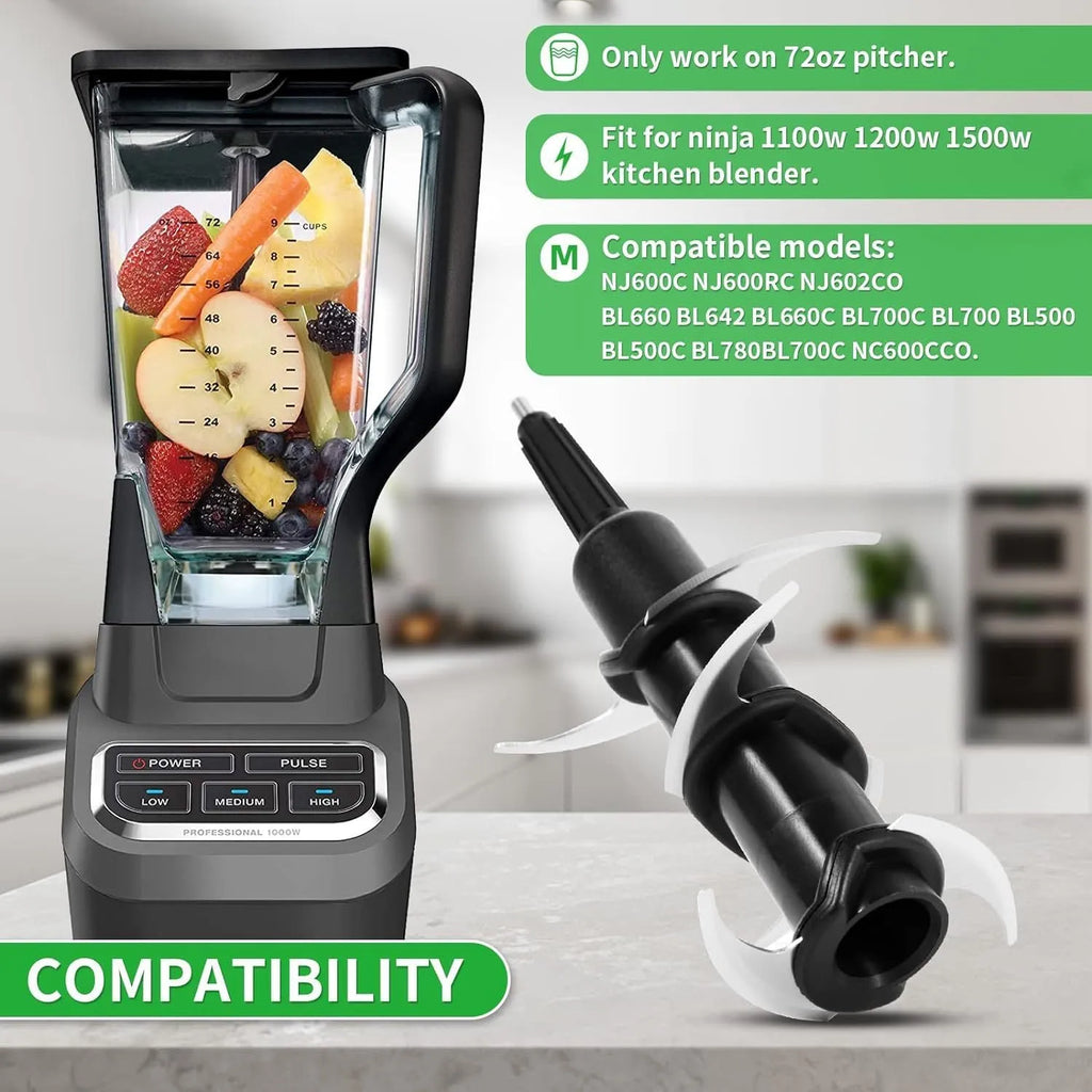 Stainless steel juicer blade replacement set with knife holder accessory measuring 10x10x21cm