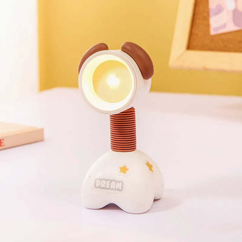 DIY magnetic cartoon night lamp with adjustable base and battery power