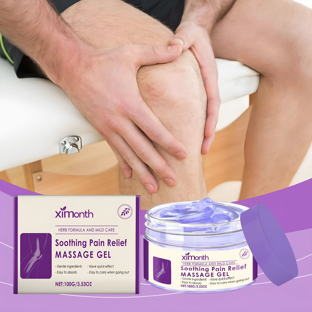 100g tube of joint and muscle massage gel with hyaluronic acid and menthol for knees and elbows.