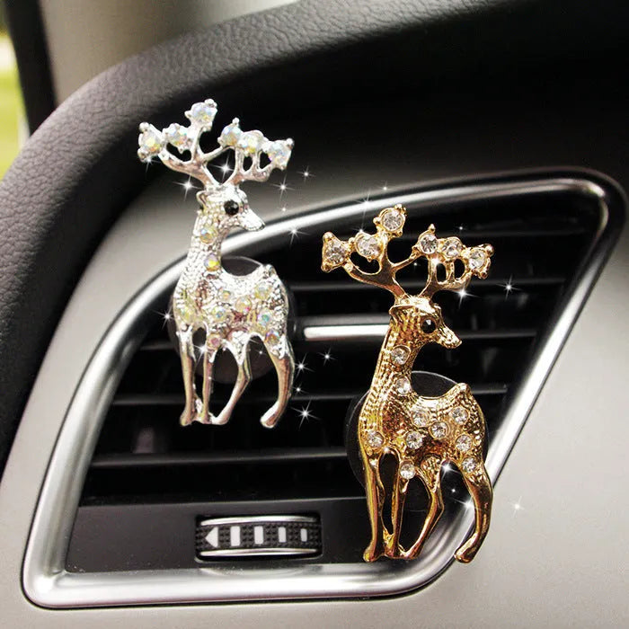 Cartoon car air vent fragrance clip with alloy material and decorative designs