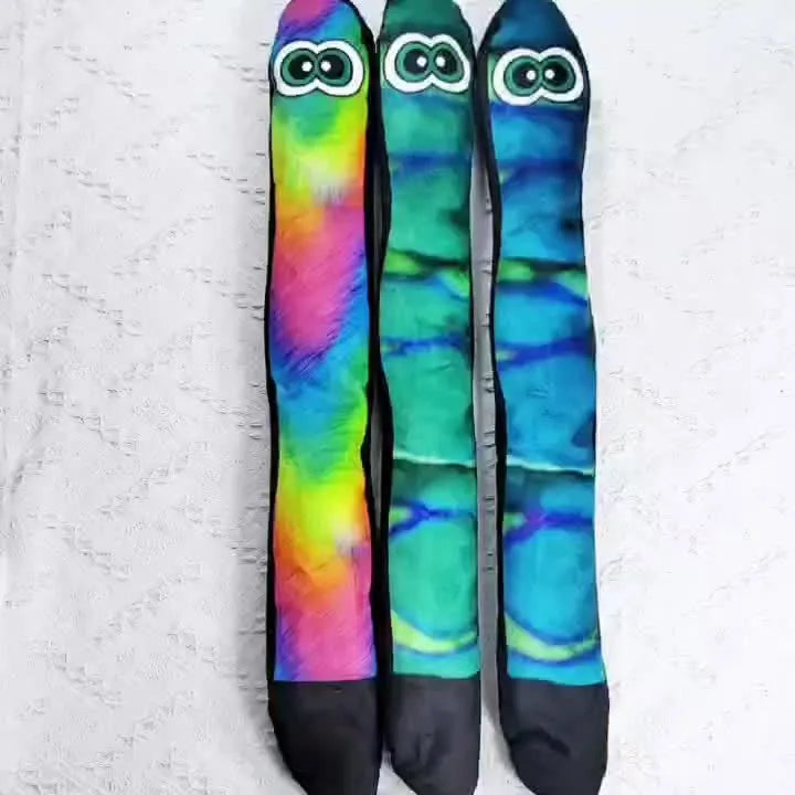30 cm snake-shaped plush dog squeaky toy with stripe prints in multicolor