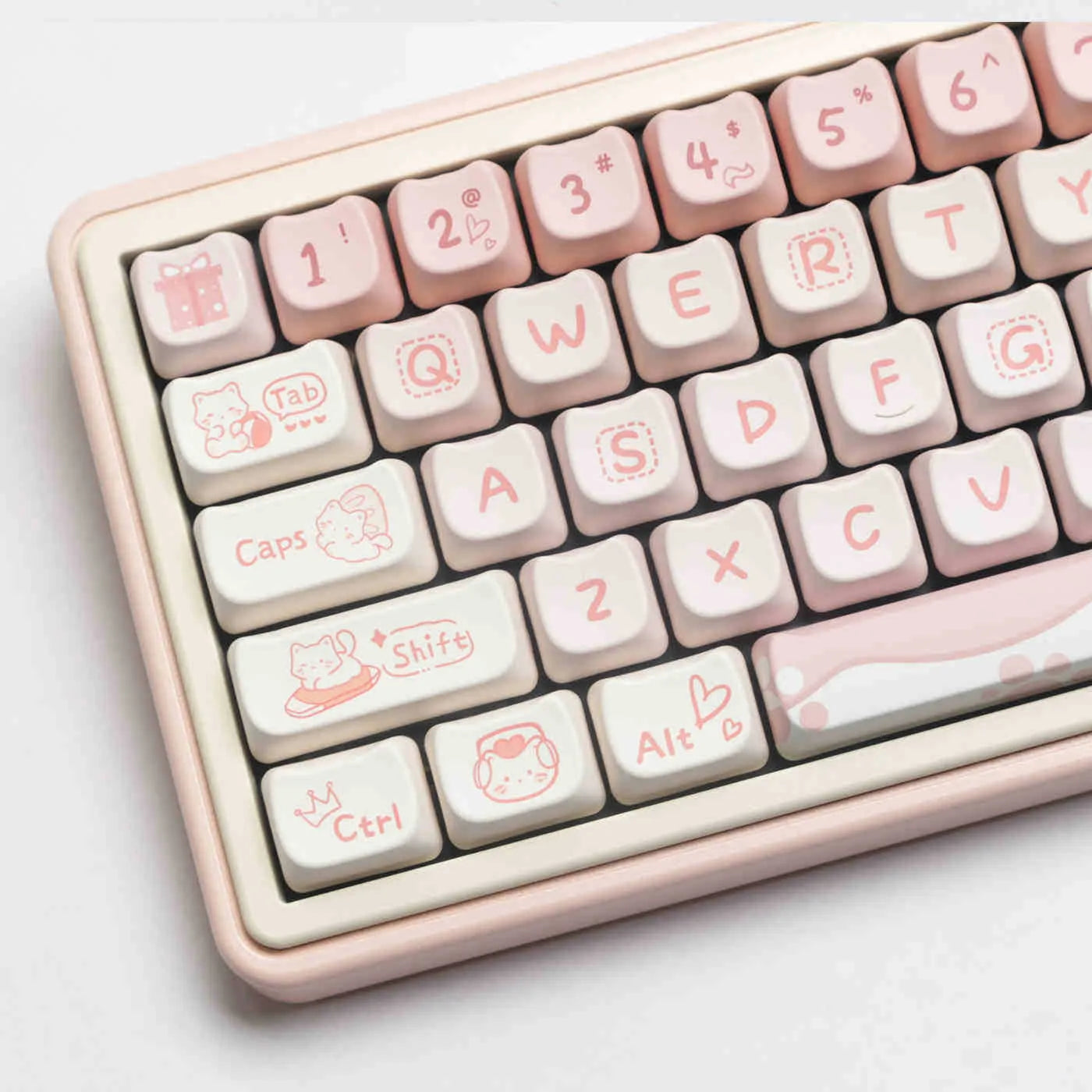 Full set of PBT sublimation keycaps for mechanical keyboards with over 98 keys