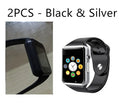 A1 Smart Watch with 1.54-inch colour touchscreen in multiple colour options showing GSM SIM and camera functionality