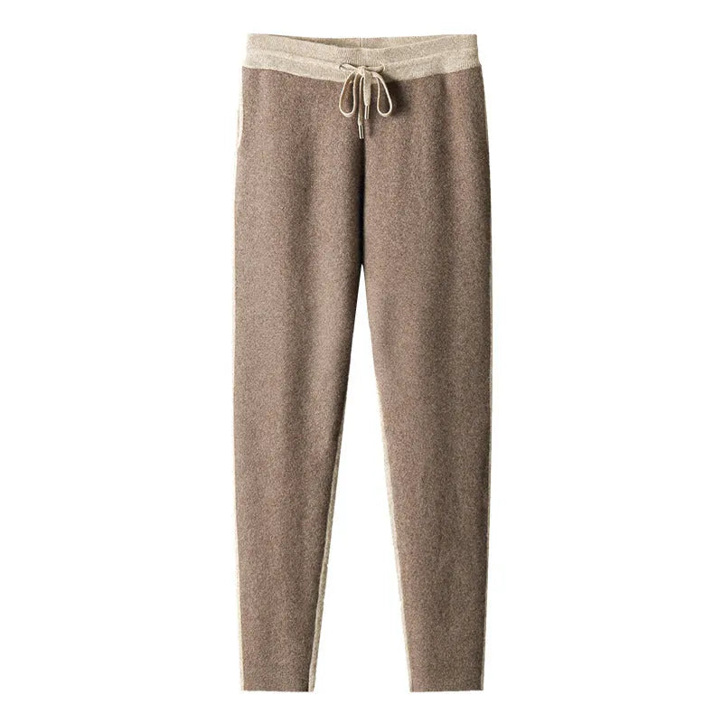 Men's cashmere wool blend cardigan suit with half turtleneck and trousers in winter colours