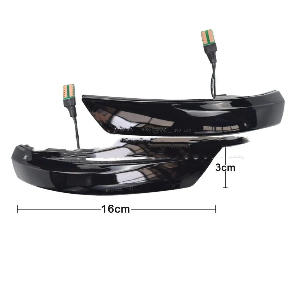 Ford Focus Mondeo rearview mirror waterfall light with blue and yellow two-tone illumination for 2008-2018 models