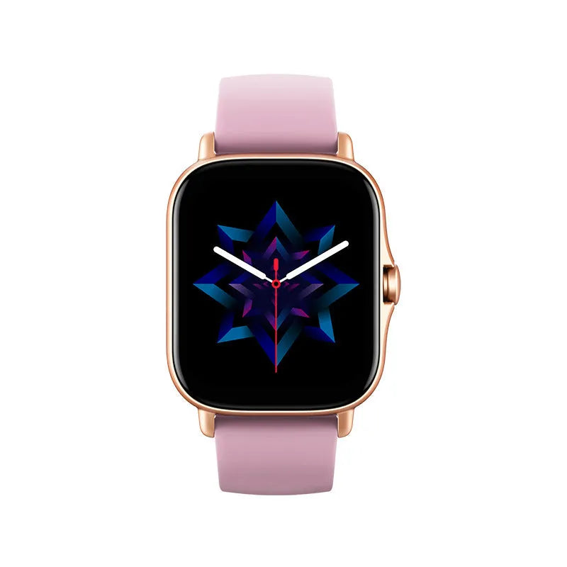GT20 smartwatch with black alloy case and silicone band showing 1.75-inch touch screen display