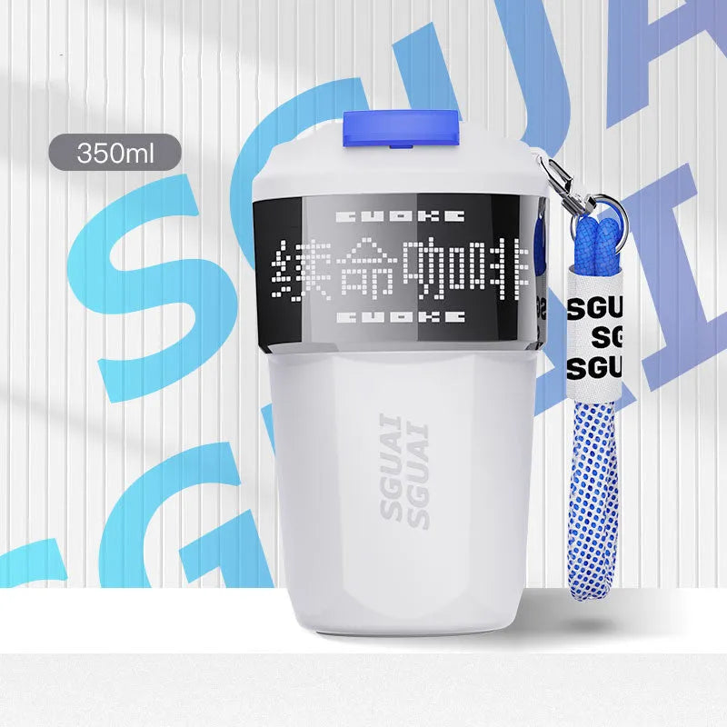 Creative portable stainless steel coffee cup with 50mL capacity in Japanese style, showing colour options