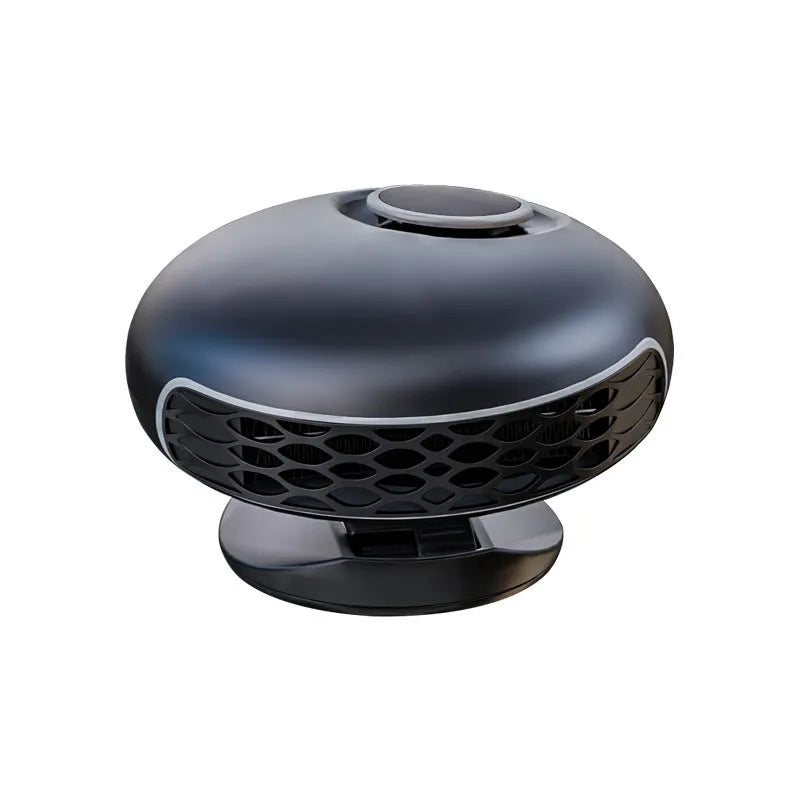 Black car warm air blower heater with 130cm cable for 12V and 24V vehicle defrosting