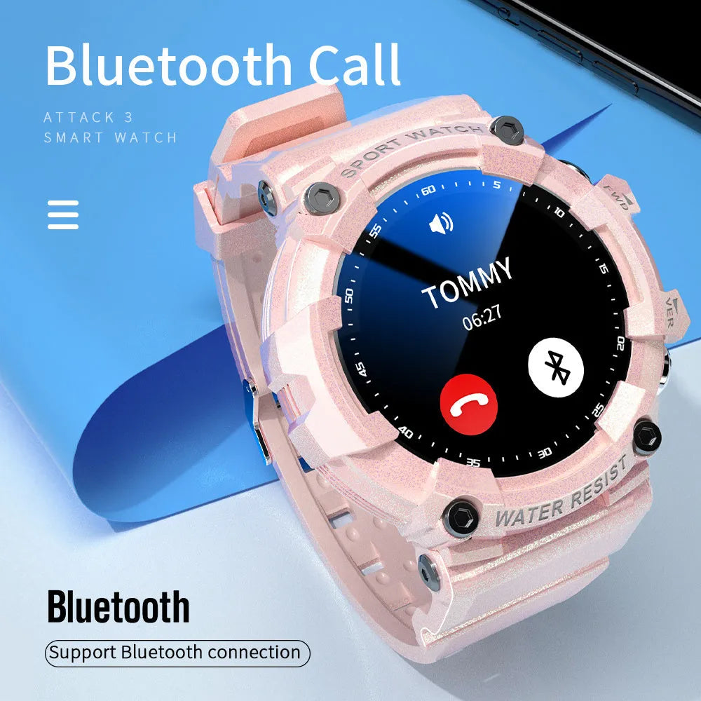 ATTACK 3 IP67 waterproof smart sports watch with round screen and TPU strap