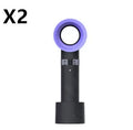 A compact portable bladeless fan with USB cable, shown in one of the available colours like blue or white.