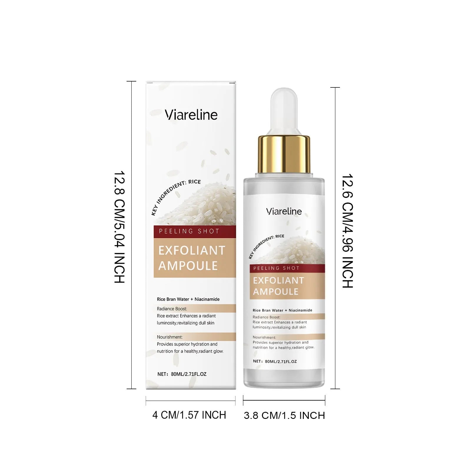80 ml bottle of hyaluronic acid and salicylic acid facial moisturising liquid.