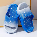Gradient colour PVC summer slippers for children with non-slip soles