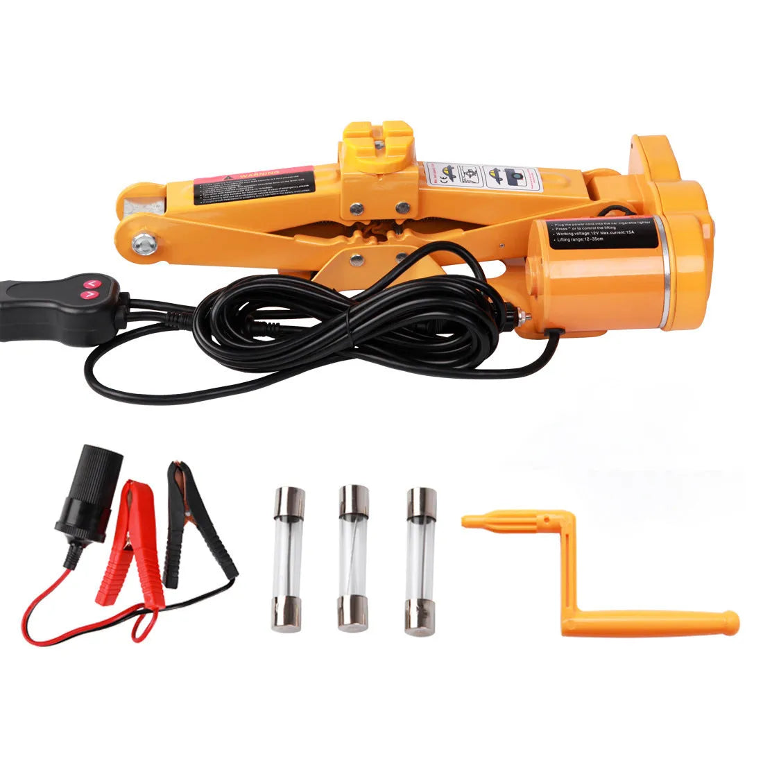Vehicle-mounted electric hydraulic jack kit with 2-tonne lifting capacity