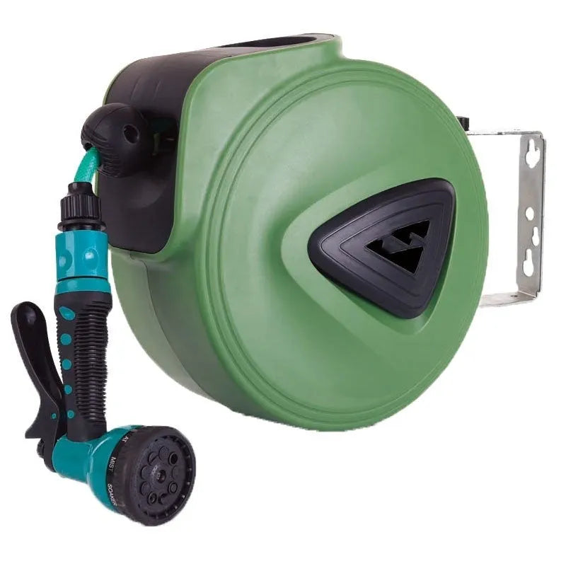 Automatic retractable hose reel with 10 metre PVC water pipe for car washing
