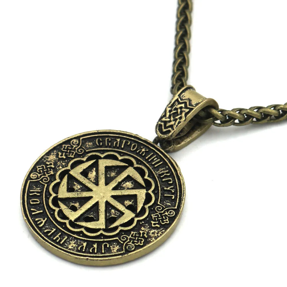 Lunavin pendant necklace with alloy construction and choice of leather rope or snake bones chain in antique silver or bronze